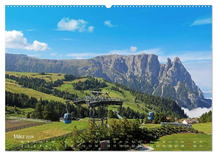 Produktbild: Urlaub auf der Seiser Alm (hochwertiger Premium Wandkalender 2026 DIN A2 quer), Kunstdruck in Hochglanz