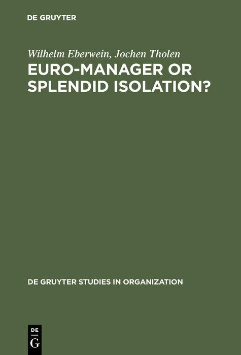 Produktbild: Euro-Manager or Splendid Isolation?