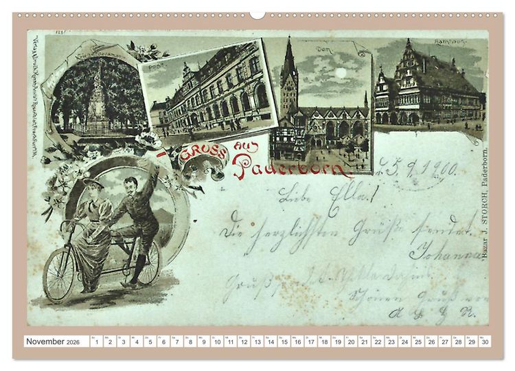 Produktbild: Gru&szlig; aus Paderborn (Wandkalender 2026 DIN A2 quer), CALVENDO Monatskalender