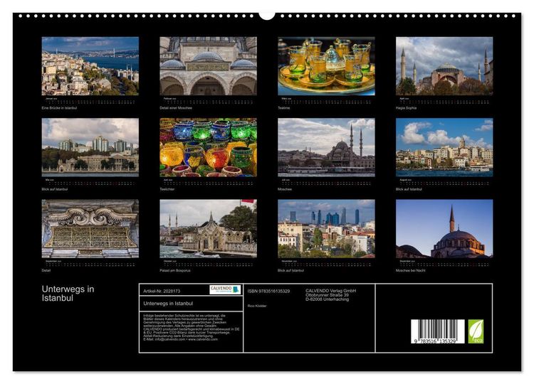Produktbild: Unterwegs in Istanbul (hochwertiger Premium Wandkalender 2026 DIN A2 quer), Kunstdruck in Hochglanz