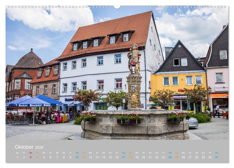 Produktbild: Kulmbach - zu F&uuml;&szlig;en der Plassenburg (Wandkalender 2026 DIN A2 quer), CALVENDO Monatskalender