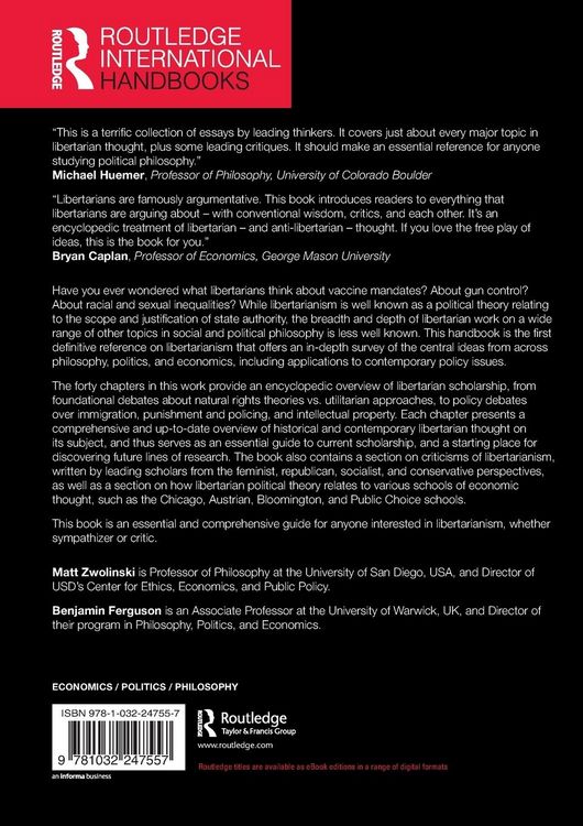 Produktbild: The Routledge Companion to Libertarianism
