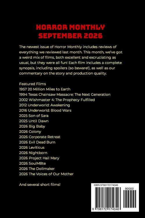 Produktbild: Horror Monthly #60 September 2026