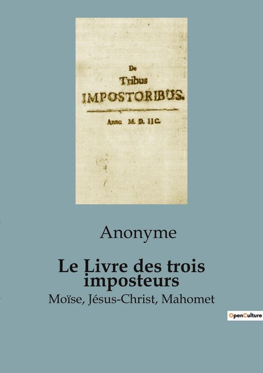 Produktbild: Le Livre des trois imposteurs