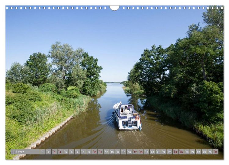Produktbild: Hausbooturlaub Deutschland - Mecklenburgische Seenplatte (Wandkalender 2027 DIN A3 quer), CALVENDO Monatskalender
