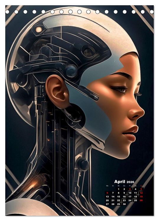 Produktbild: Anmutige Roboter (Tischkalender 2026 DIN A5 hoch), CALVENDO Monatskalender