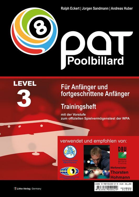 Produktbild: PAT Pool Billard Trainingsheft Level 3