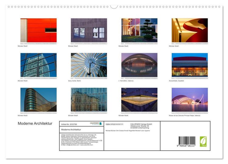 Produktbild: Moderne Architektur (hochwertiger Premium Wandkalender 2026 DIN A2 quer), Kunstdruck in Hochglanz