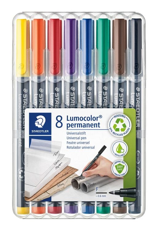 Produktbild: STAEDTLER Folienschreiber Lumocolor F permanent 8er Etui