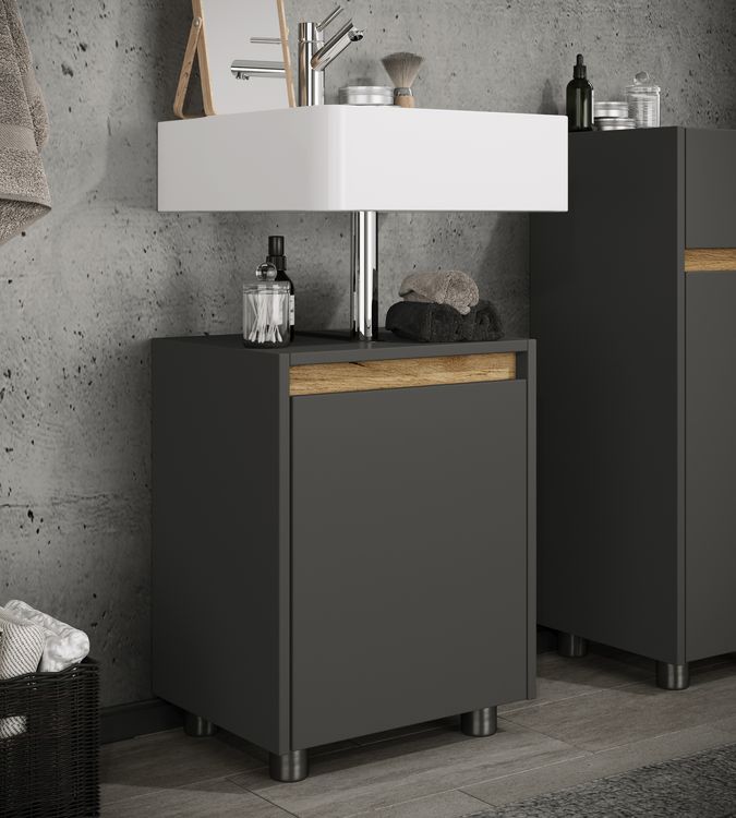 Produktbild: Holz Badschrank Badunterschrank 55x42x33 Cosila
