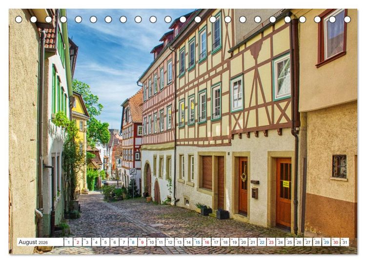 Produktbild: Bad Wimpfen - Kurstadt am Neckar (Tischkalender 2026 DIN A5 quer), CALVENDO Monatskalender