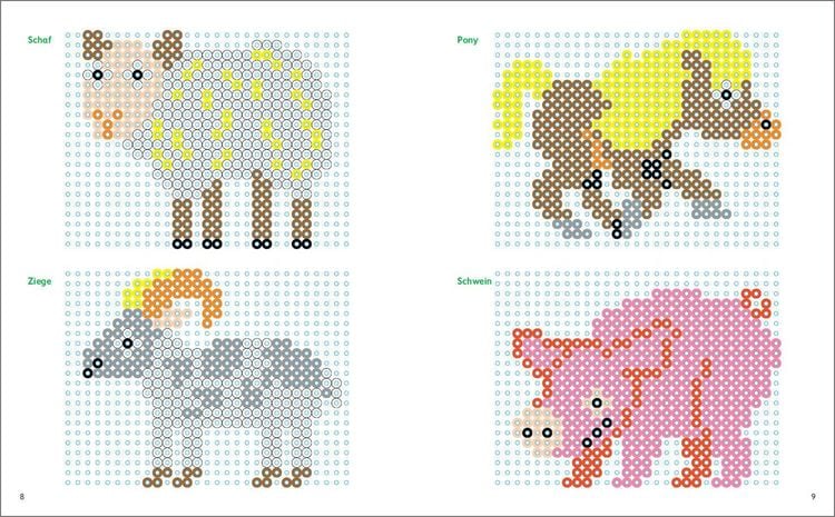 Produktbild: Mein buntes Vorlagenbuch: B&uuml;gelperlen-Tiere. &Uuml;ber 150 Motive. Von Alpaka bis Zebra