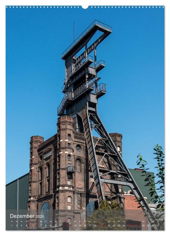 Produktbild: F&ouml;rdert&uuml;rme im Ruhrgebiet - Skulpturen der Vergangenheit (hochwertiger Premium Wandkalender 2026 DIN A2 hoch), Kunstdruck in Hochglanz