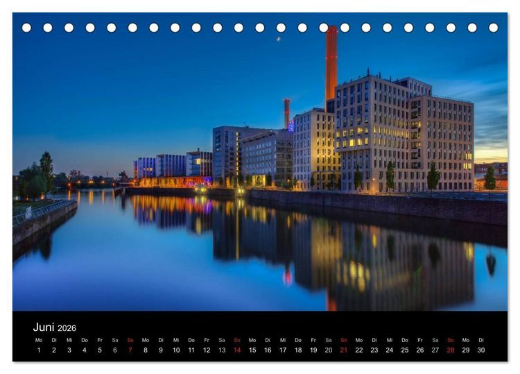 Produktbild: Frankfurt Skylights 2026 (Tischkalender 2026 DIN A5 quer), CALVENDO Monatskalender