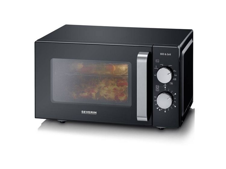 Produktbild: Severin MW 7762 Mikrowelle Schwarz, Edelstahl 800W Grillfunktion