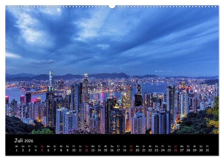 Produktbild: Leuchtende St&auml;dte (hochwertiger Premium Wandkalender 2026 DIN A2 quer), Kunstdruck in Hochglanz