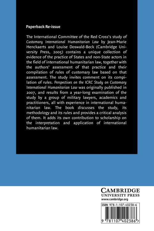 Produktbild: Perspectives on the Icrc Study on Customary International Humanitarian Law