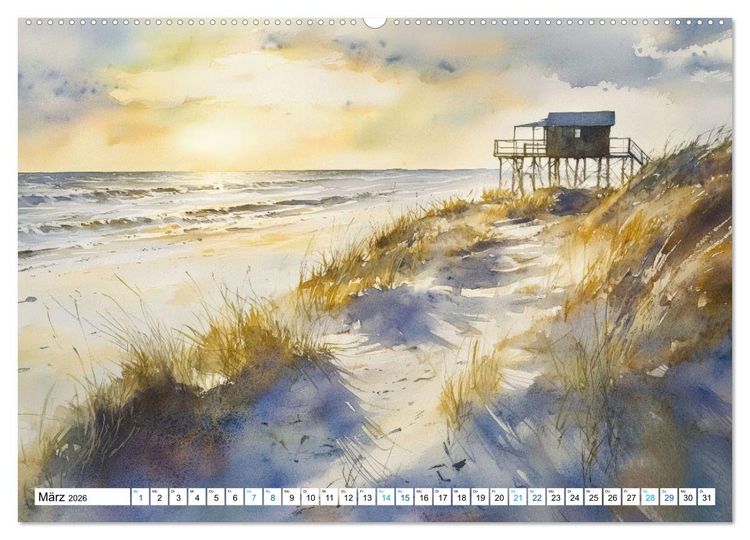 Produktbild: Meeresbrisen (hochwertiger Premium Wandkalender 2026 DIN A2 quer), Kunstdruck in Hochglanz