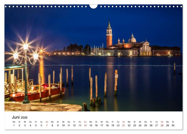 Produktbild: Die Attraktionen von Venedig (Wandkalender 2026 DIN A3 quer), CALVENDO Monatskalender