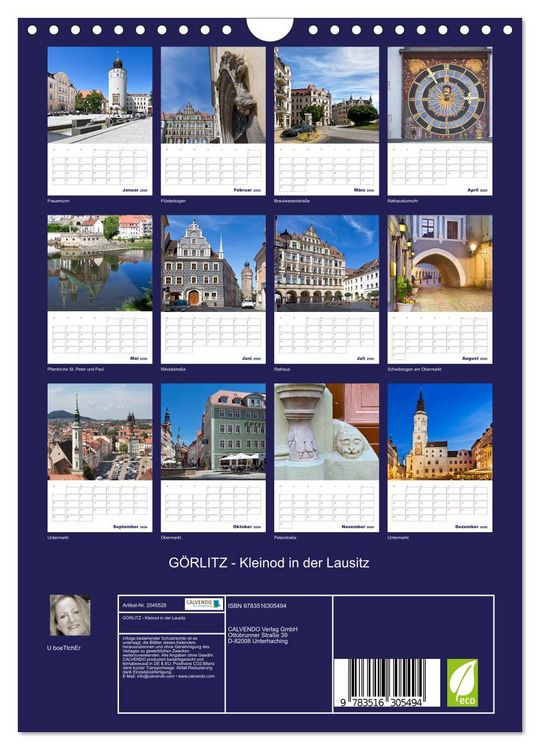 Produktbild: G&Ouml;RLITZ - Kleinod in der Lausitz (Wandkalender 2026 DIN A4 hoch), CALVENDO Monatskalender