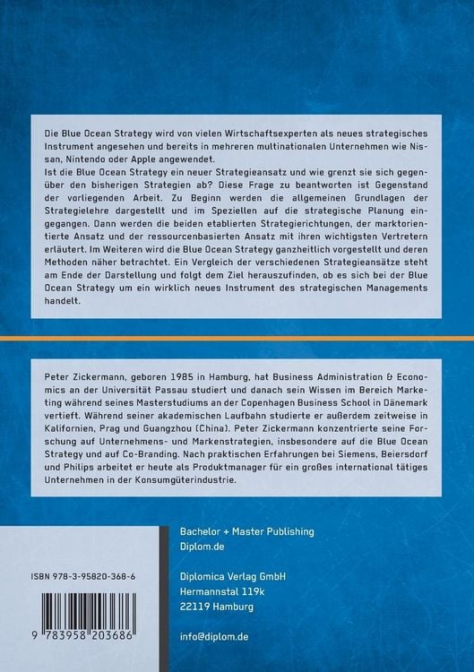 Produktbild: Blue Ocean Strategy: Darstellung und Analyse eines neuen Instruments des strategischen Managements im Vergleich zu etablierten Unternehmens- und Wettbewerbsstrategien