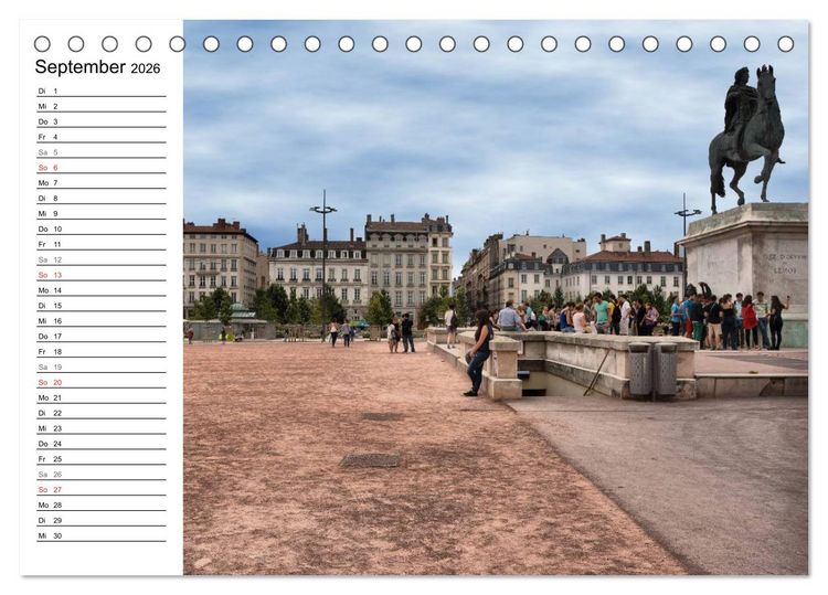 Produktbild: Frankreichs gro&szlig;e St&auml;dte - Lyon (Tischkalender 2026 DIN A5 quer), CALVENDO Monatskalender