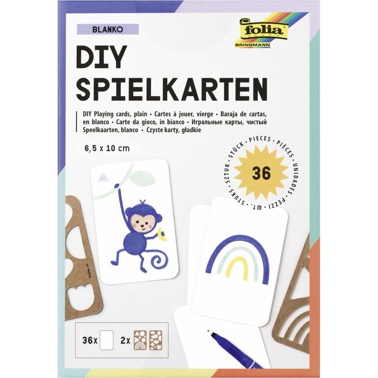 Produktbild: Folia Spielkarten blanko 6,5x10cm
