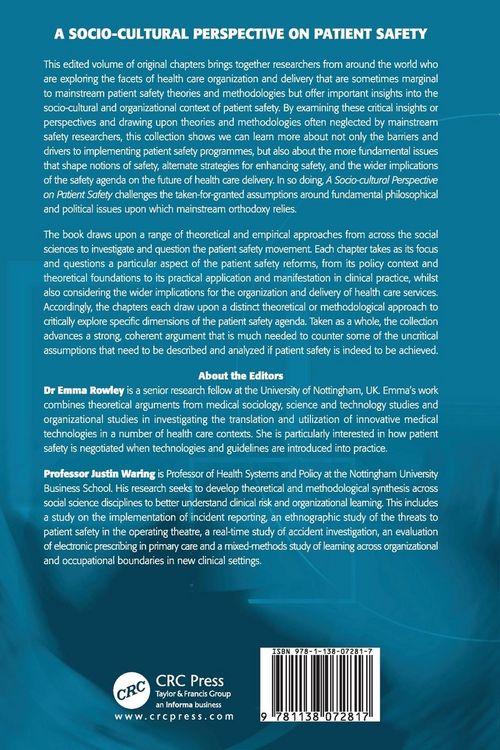 Produktbild: A Socio-cultural Perspective on Patient Safety