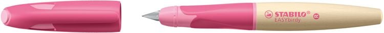 Produktbild: STABILO Schulf&uuml;ller ergonomisch f&uuml;r Rechtsh&auml;nder mit Anf&auml;nger-Feder A -   EASYbirdy Timber in pink- inkl. Patrone
