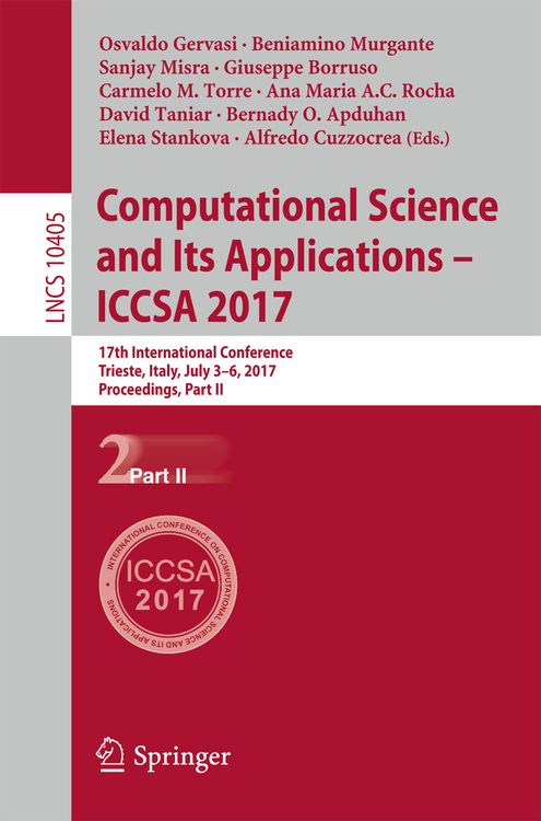 Produktbild: Computational Science and Its Applications &ndash; ICCSA 2017