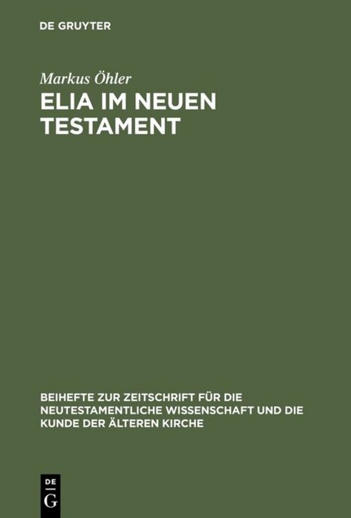 Produktbild: Elia im Neuen Testament