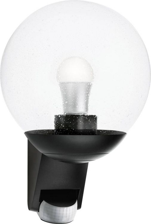 Produktbild: Steinel L 585 S 005535 Au&szlig;enwandleuchte mit Bewegungsmelder Energiesparlampe, LED E27 60 W Schwarz