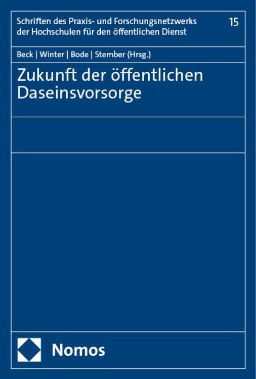 Produktbild: Zukunft der öffentlichen Daseinsvorsorge