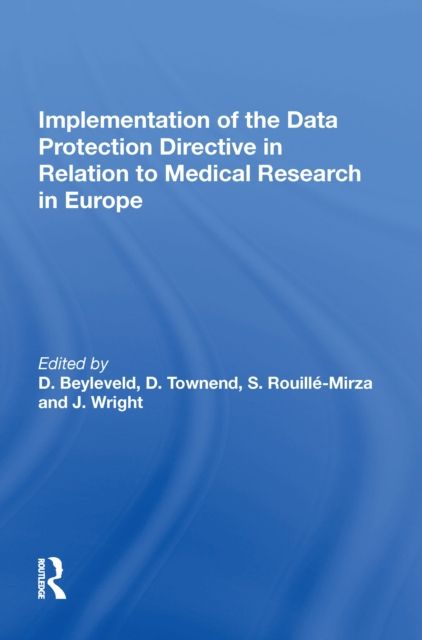 Produktbild: Townend, D: Implementation of the Data Protection Directive