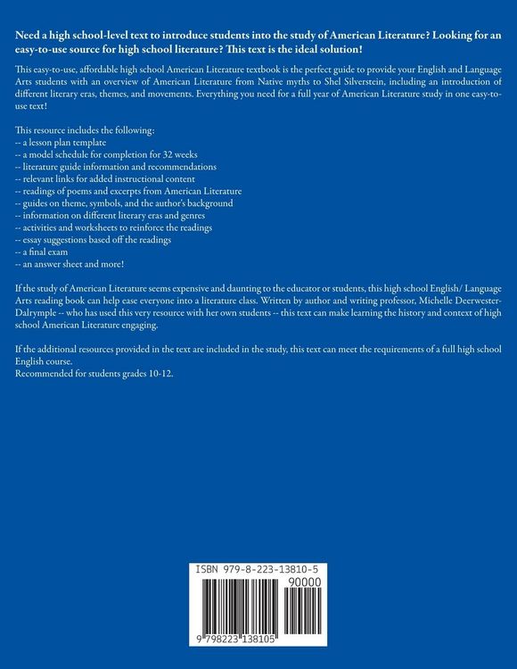 Produktbild: High School American Literature