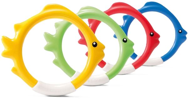 Produktbild: Intex Tauchringe ''Fish Ring'', 4er Set, 4 Farben