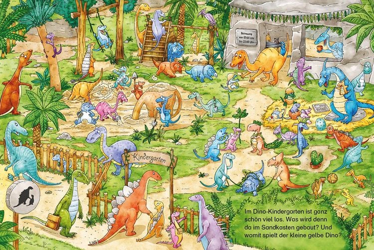 Produktbild: Mein Wimmel-Wendebuch - Finde den kleinen Dino! / Finde das blaue Auto!