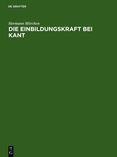 Produktbild: Die Einbildungskraft bei Kant