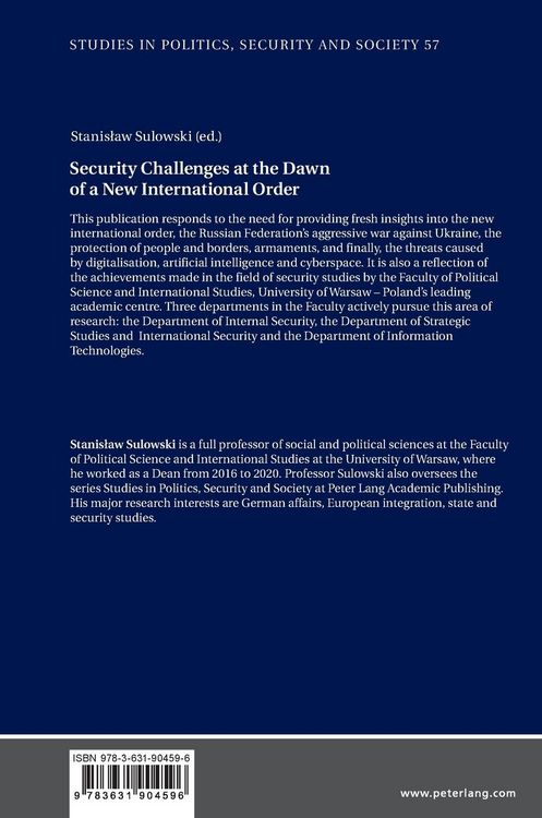 Produktbild: Security Challenges at the Dawn of a New International Order