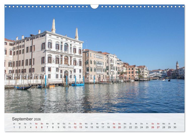Produktbild: Venedig - Romantische Stadt am Canal Grande (Wandkalender 2026 DIN A3 quer), CALVENDO Monatskalender