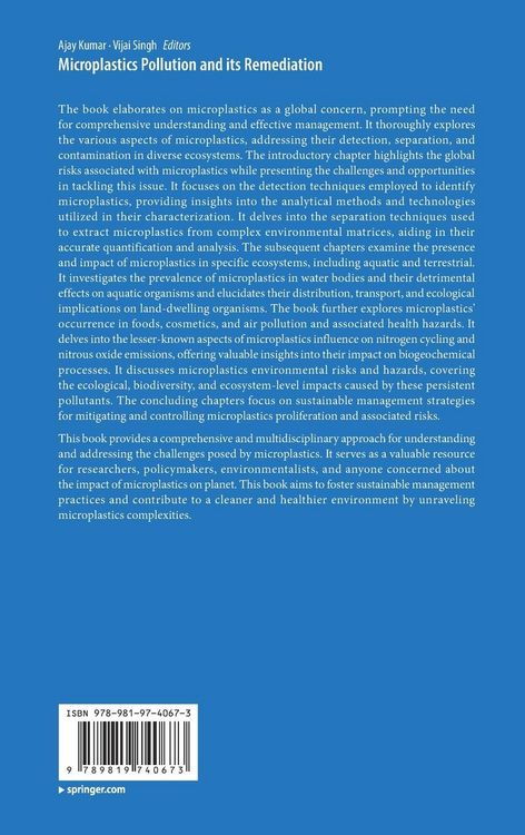 Produktbild: Microplastics Pollution and its Remediation