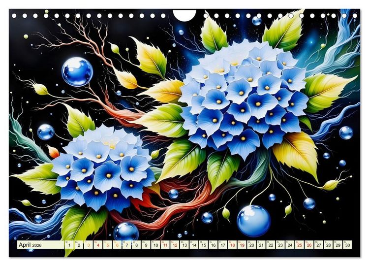 Produktbild: N&auml;chtliche Bl&uuml;tenzauber (Wandkalender 2026 DIN A4 quer), CALVENDO Monatskalender
