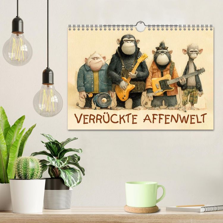 Produktbild: Verr&uuml;ckte Affenwelt (Wandkalender 2026 DIN A4 quer), CALVENDO Monatskalender