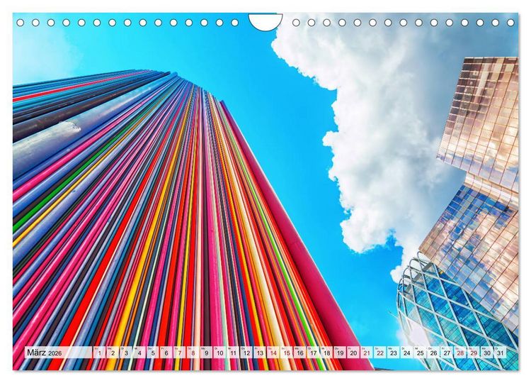 Produktbild: Architektur treibt's bunt (Wandkalender 2026 DIN A4 quer), CALVENDO Monatskalender
