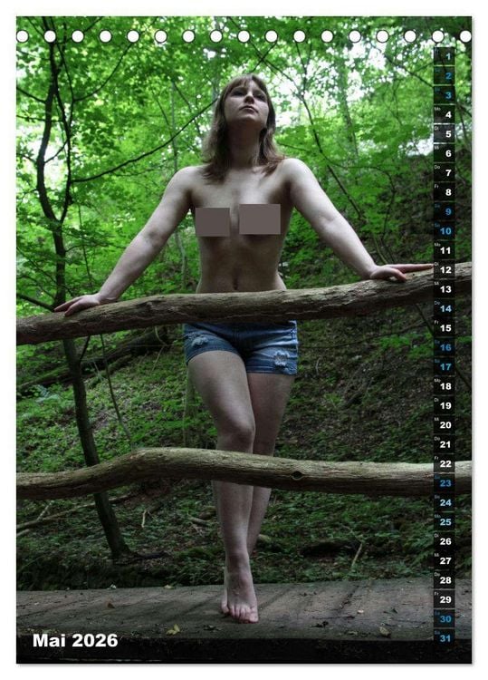 Produktbild: Nackte Freiheit (Tischkalender 2026 DIN A5 hoch), CALVENDO Monatskalender
