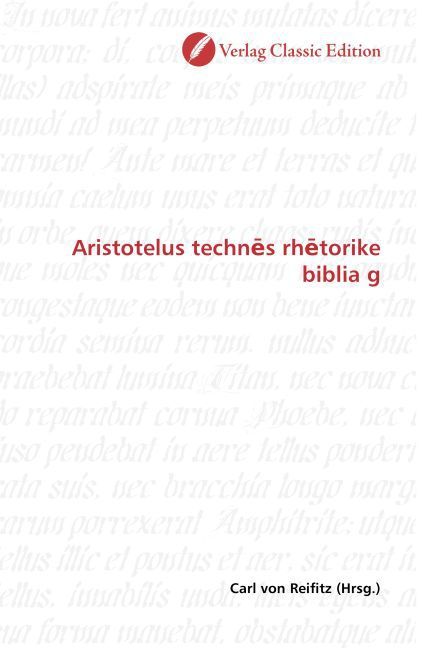 Produktbild: Aristotelus technes rhetorike biblia g
