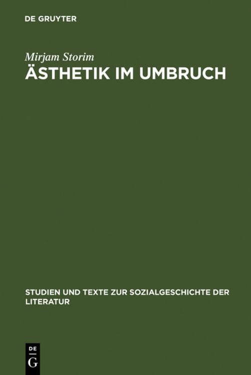 Produktbild: &Auml;sthetik im Umbruch