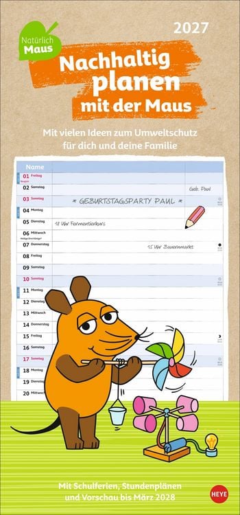 Produktbild: Nachhaltig Planen mit der Maus 2027