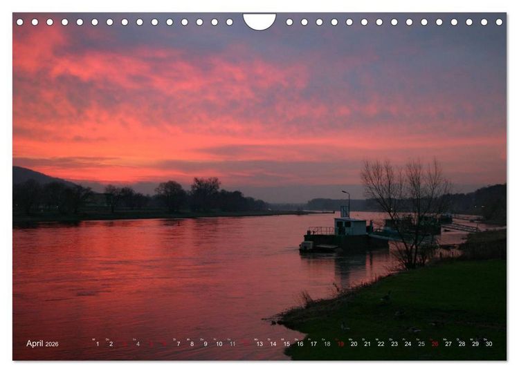 Produktbild: Die Elbe in Dresden-Laubegast (Wandkalender 2026 DIN A4 quer), CALVENDO Monatskalender