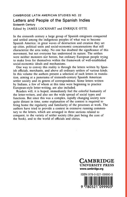 Produktbild: Letters and People of the Spanish Indies